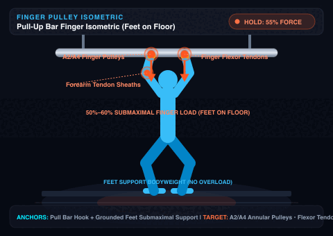 Pull-Up Bar Finger Overcoming Isometric with Feet on Floor